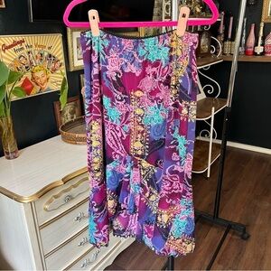 Vintage Vibrant Multicolor Patchwork Skirt